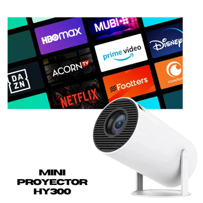 Mini Proyector HY300 – Portátil, Inteligente y Ultra HD - Cine en Tu Bolsillo